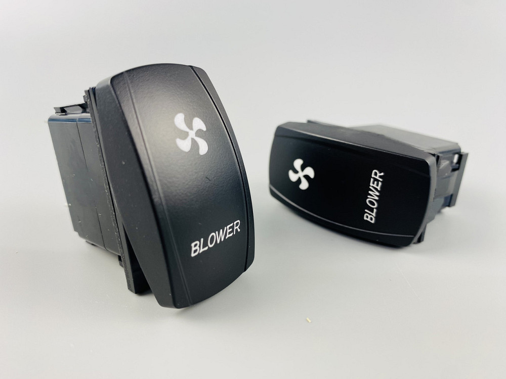 Клавіша вимикач ON-OFF, 4 ніжок, синя підсвітка, малюнок "додатковий вентилятор". Мукачево - фото 6