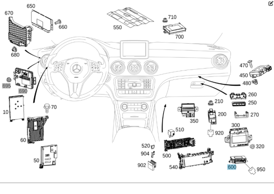 Mercedes-Benz  A2469006816 Блок керування гальмом стоянки SLK/SLC R172 ML/GLE W166 GLE Coupe C292 AMG GT Coupe С190 CLA C117 GLA X156 A-class W176 B-c Одеса