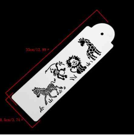 Трафарет для торту "Мадагаскар" - розмір 33*9,5см, харчовий пластик Київ