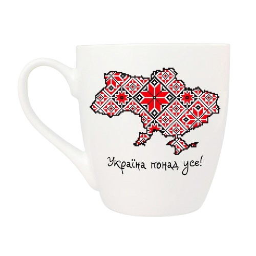 Чашка Вишиванка мапа 500мл (подарункова уп) 5079 Кварта Житомир