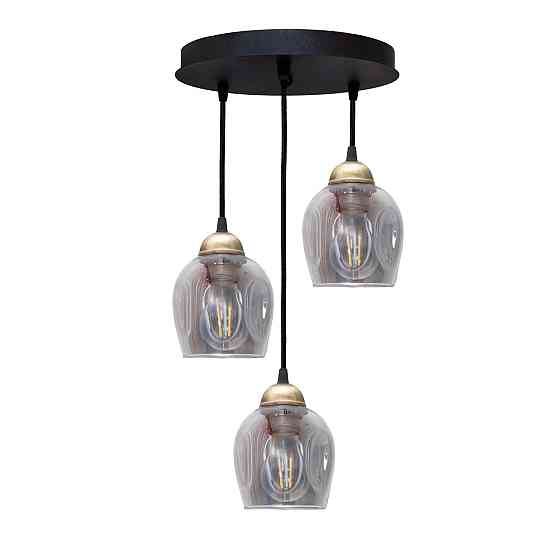 Светильник подвесной MSK Electric Enigma на круглой основе под три лампы Е27 PL 2024-3R BK Одесса