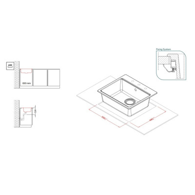 Мийка кухонна Elleci TIME 105 on top nero 40 Вінниця - фото 2