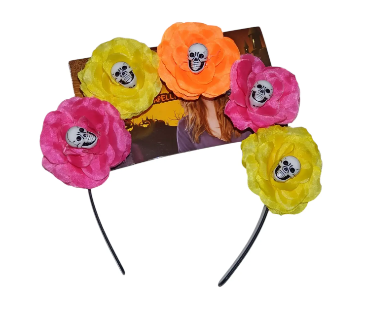 Обруч на Хэллоуин с черепами one size разноцветный Киев - изображение 1