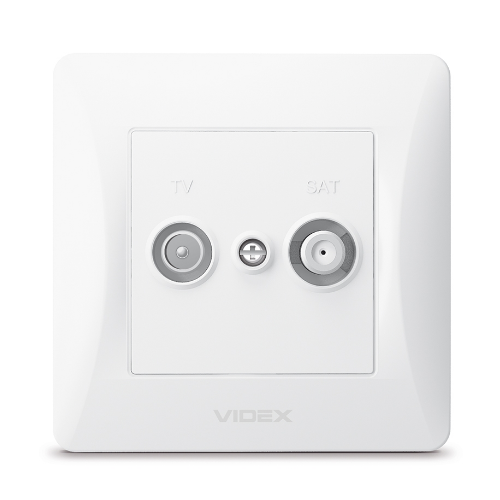 BINERA білий Розетка внутрішня кінцева SAT TV+супутник  Videx Житомир