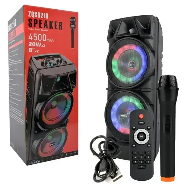 ZQS2801 Портативна Bluetooth колонка 20 Вт, 2x8", 4500 мАг, пульт ДК, мікрофон, музика скрізь Одеса - фото 3
