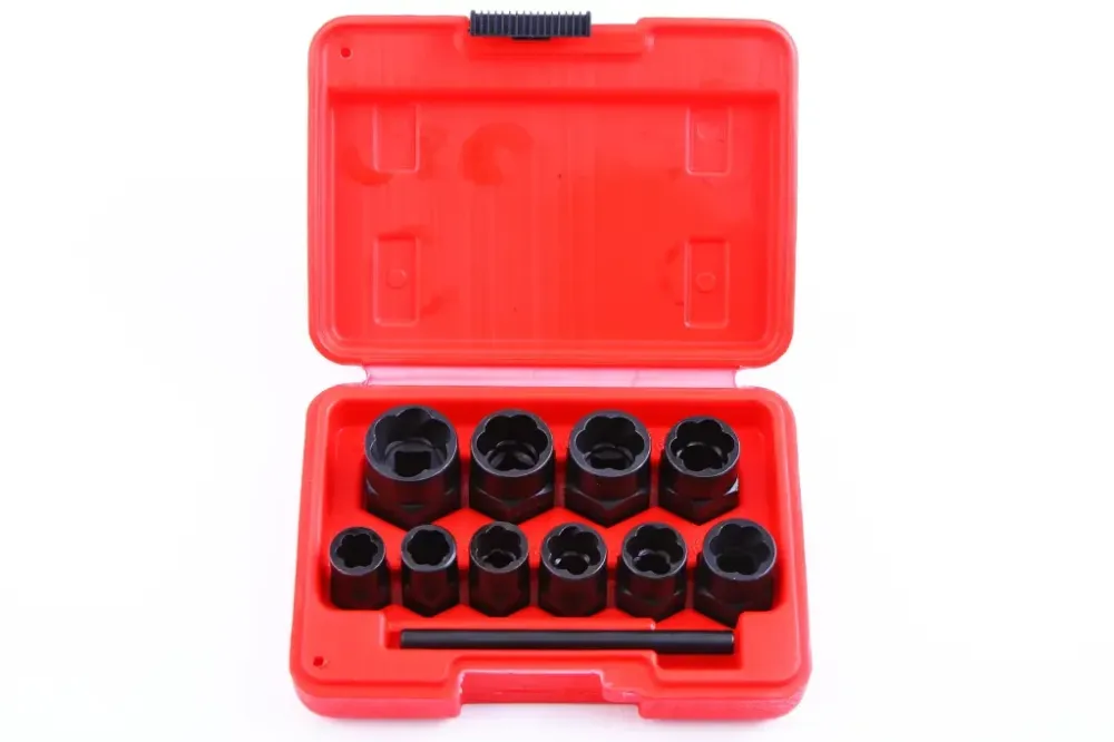 Набор экстракторов для болтов и гаек 9-19мм удлененные (10 ед.) Intertool Винница - изображение 1