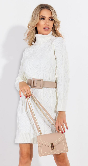 Вязанное платье с косами (42-44) Киев - изображение 1