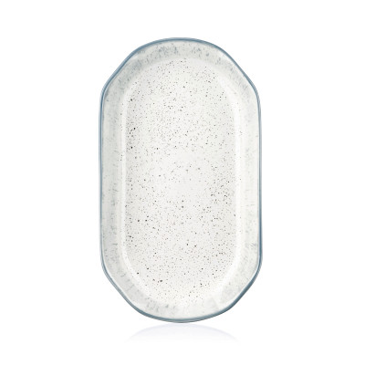 Блюдо Ardesto Siena, 32х18см, біло-сіре, порцеляна (AR2925SW) Винница - изображение 1