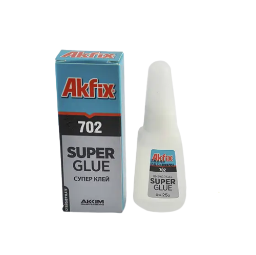 Суперклей рідкий 25гр прозорий Akfix 702 Житомир