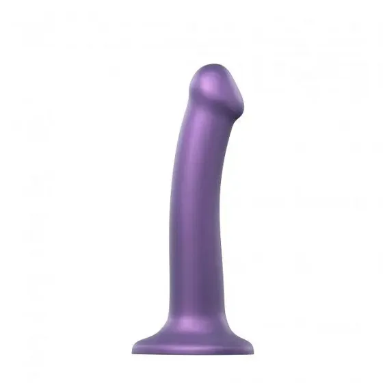 Насадка для страпону Strap-On-Me Mono Density Dildo Violet M, діам. 3,3 см, одношаровий силікон, гну Львів