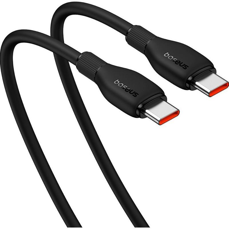Кабель Baseus Pudding Series Fast Charging Cable Type-C to Type-C 100W 1.2m Cluster Black Одеса - фото 4