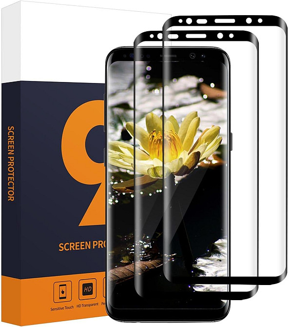 Захисне скло Samsung Galaxy S8 Plus прозоре 3D повне покриття комплект 2 шт 9H 0.33 мм захисне покриття скло повноекранне Київ - фото 1
