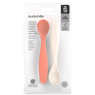 Набор детской посуды Suavinex Go natural, ложечка, красно-бежевый, 2 шт. (308049) Винница - изображение 3