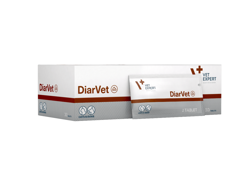 Таблетки DiarVet ДіарВет для котів і собак проти діареї (30 таблеток), Vet Expert Вінниця - фото 1