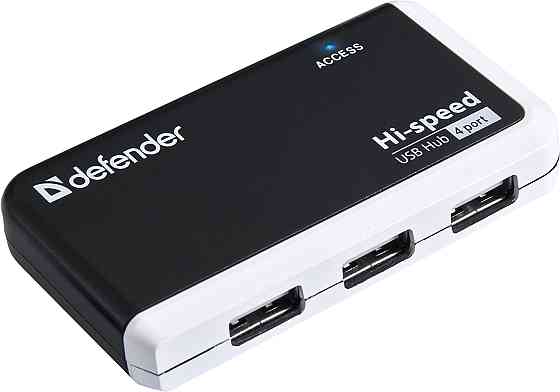 Хаб USB 2.0 -> 4xUSB 2.0 passive, Black-White Defender Вінниця