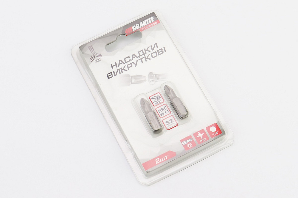 Біта PZ2 25мм 1/4" S2 2шт 10-92-250 Київ - фото 2