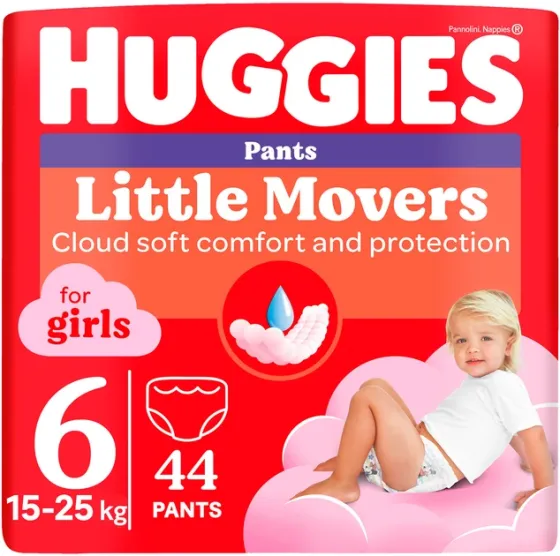 Трусики-Підгузки Huggies Pants 6 Mega 15-25 кг для дівчаток 44 шт Київ