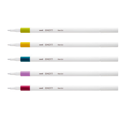 Лайнер UNI набір Emott Retro Color 0.4 мм 5 кольорів (PEM-SY/5C.08RC) Вінниця - фото 3