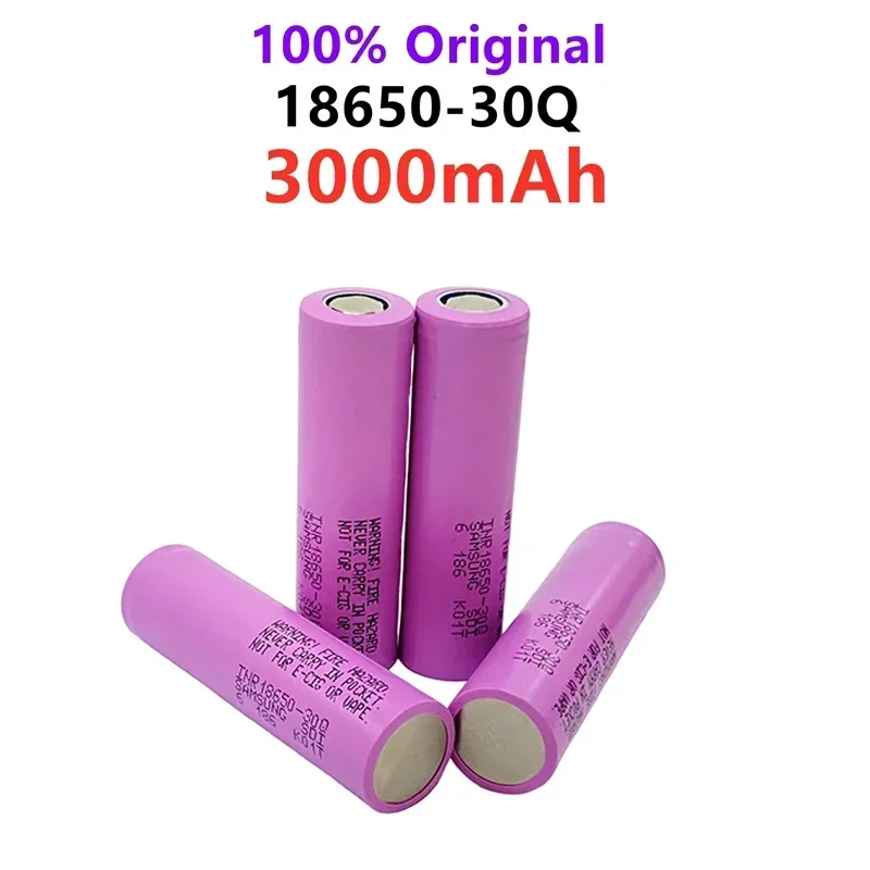 Литий-ионный аккумулятор Samsung 3.7В 3000мАч 18650 30Q INR18650 20A (Сиреневый) Винница - изображение 3