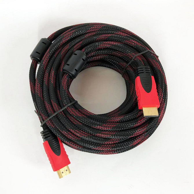 Кабель HDMI - HDMI 10m усиленный в обмотке 10м шнур EI-89 Львов - изображение 3