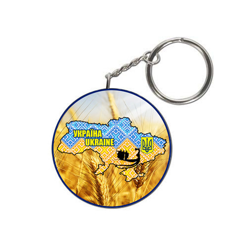 Брелок для ключів сувенірний Карта України Київ - фото 1