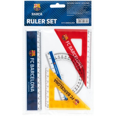 Лінійка Kite набір: лінійка 15 см, 2 косинця, транспортир FC Barcelona (BC25-282) Вінниця - фото 2
