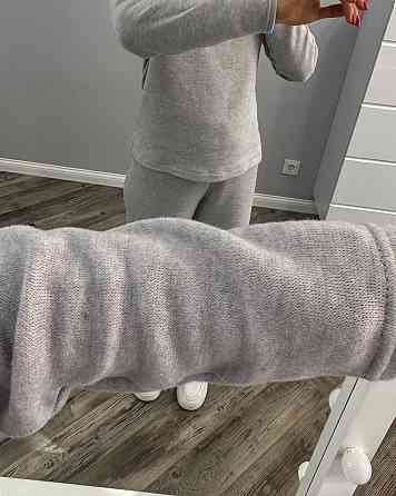 Жіночий повсякденний костюм подвійна двостороння ангора Сірий, 46/48 Одеса