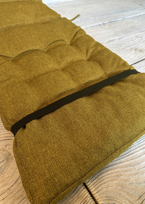 Подушка для стільців (40x120х4 см) подвійна Decorator Мальмо колір мустард 84-169 Київ - фото 7