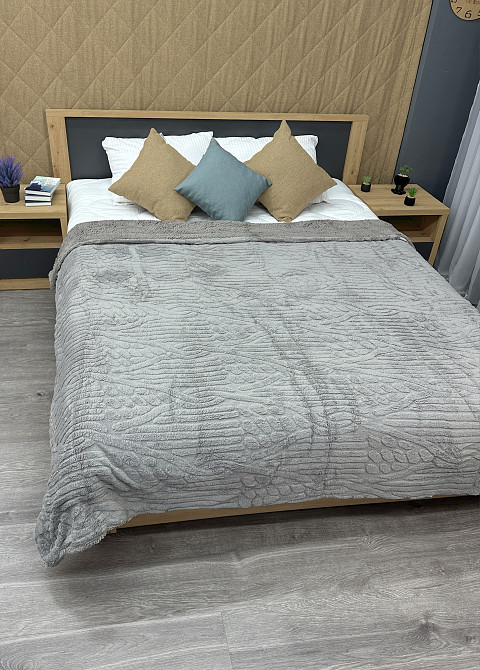 Плед 200х230 см (+-10см) на овчине 