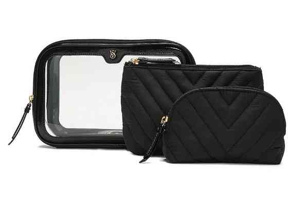 Набор женских косметичек Bag Trio (3 в 1) Черные Винница