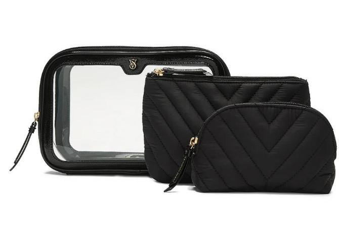 Набір жіночих косметичок Bag Trio (3 в 1) Чорні Вінниця - фото 1