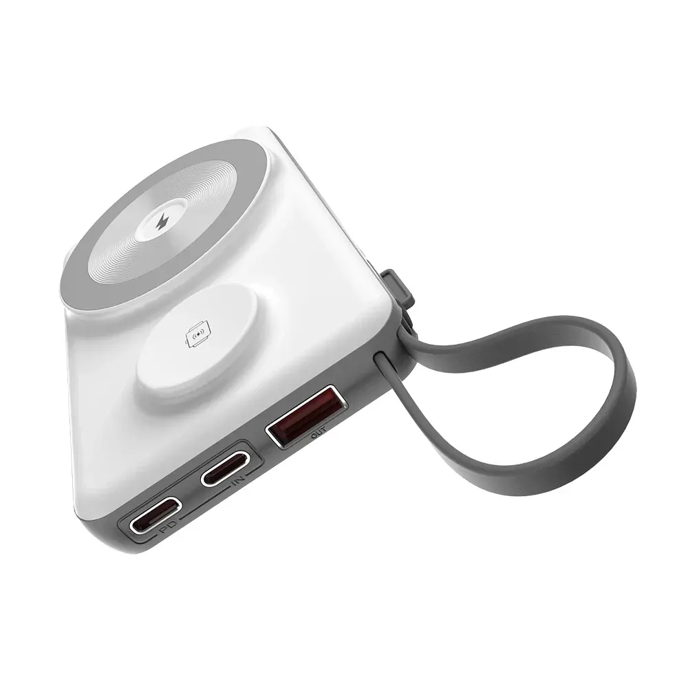 Повербанк 10000mAh Choetech B695 White QC3.0 PD3.0 бездротова зарядка смартфонів та Apple Watch (43-00143) Київ - фото 3