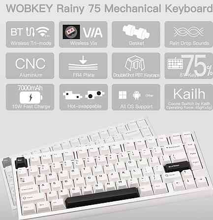 Rainy 75 PRO Преміальна Бездротова Клавіатура. Харків