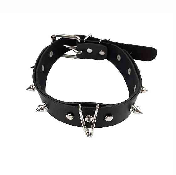 Нашийник з шипами та повідцем Art of Sex - Collar Spikes and Leash Sex Aura Київ