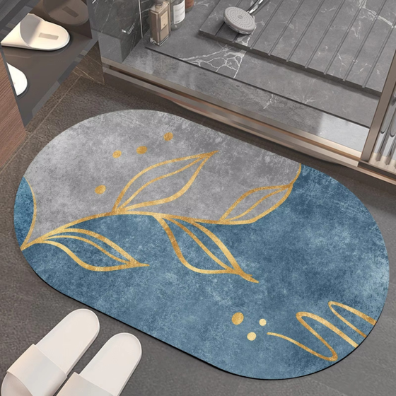 Килимок для душу та ванної кімнати м'який діатомітовий швидковисихаючий антиковзкий для кухні, передпокою 50х80 см BF-003 Кам'янець-Подільський