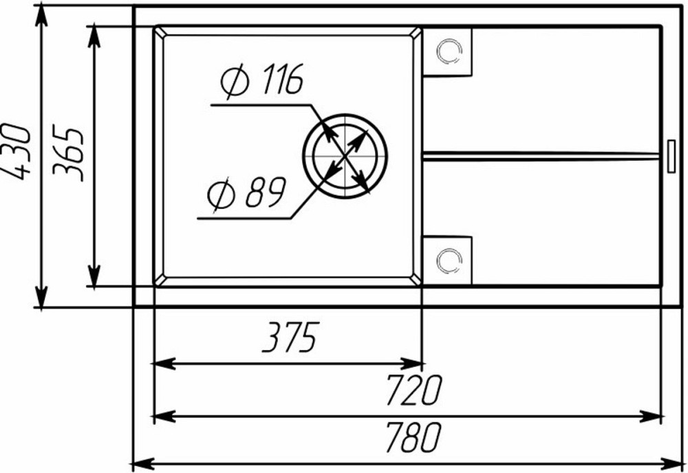 VALESO Гранітна мийка для кухні VALESO SOLID 7843 матова Топаз Київ - фото 8