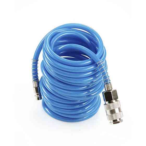 Шланг спиральный полиуретановый с быстроразъемными соединениями 5,5*8мм, 15м APRO Харьков