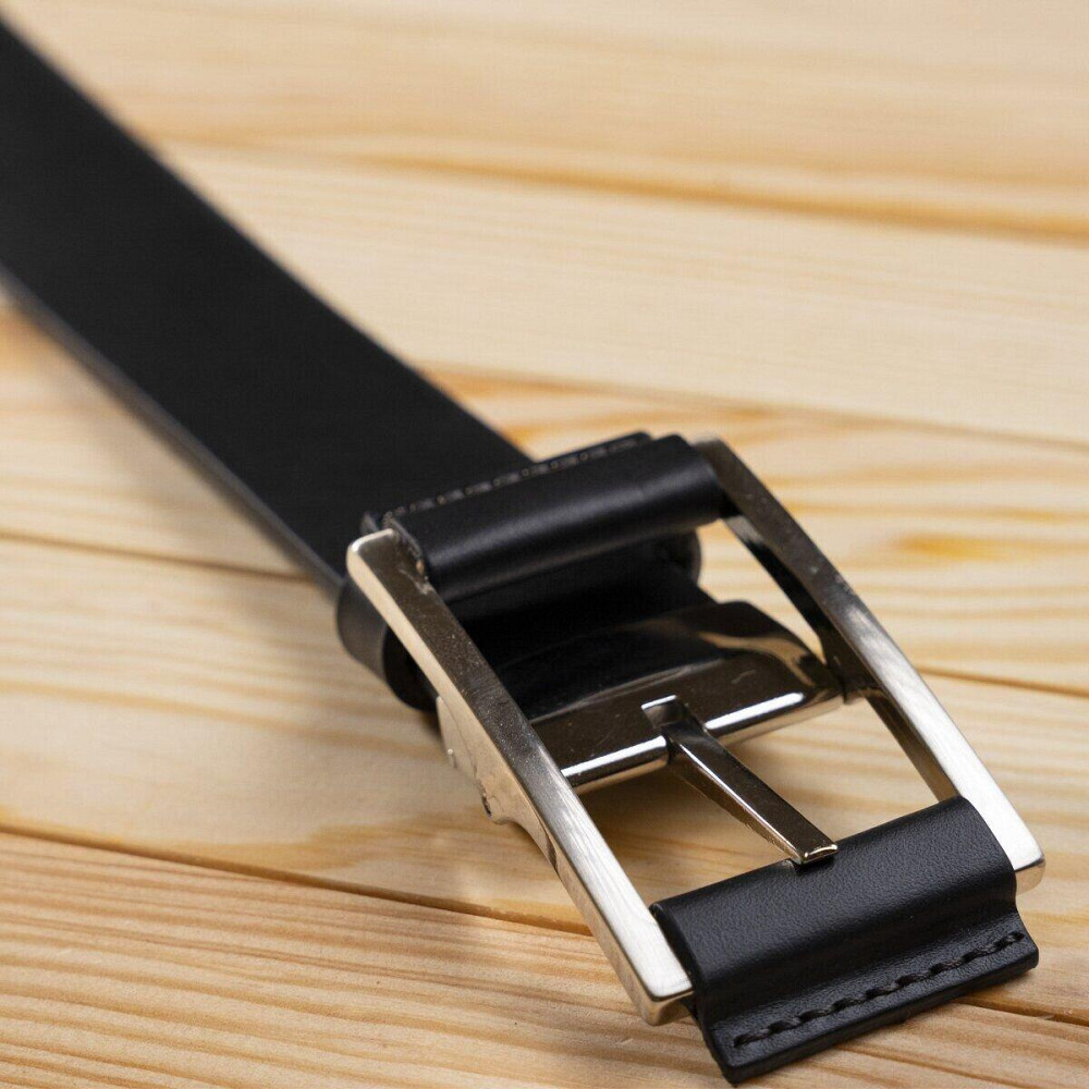 Стильный ремень под брюки GRANDE PELLE 00869 Черный Киев - изображение 7