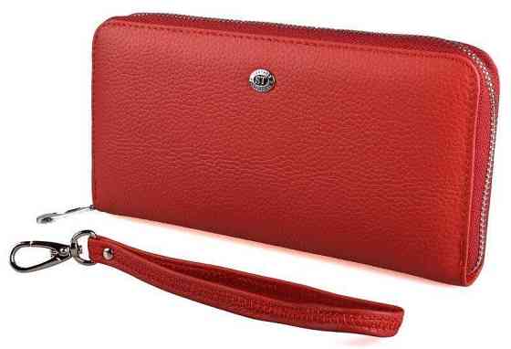 Кошелек женский ST Leather 18417 (ST45-2) на молнии Красный Киев