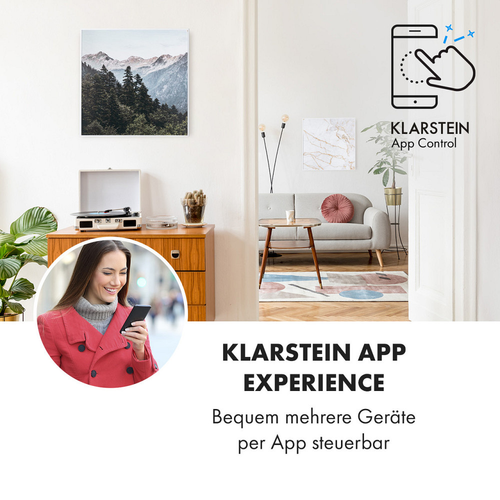 Умный инфракрасный обогреватель Wonderwall Air Art 60x60 см, 350 Вт, настенная установка, управление Ровно - изображение 2