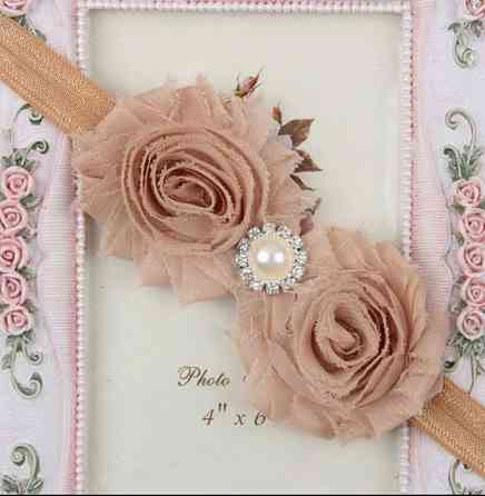 Повязка детская на голову one size бежевый Киев