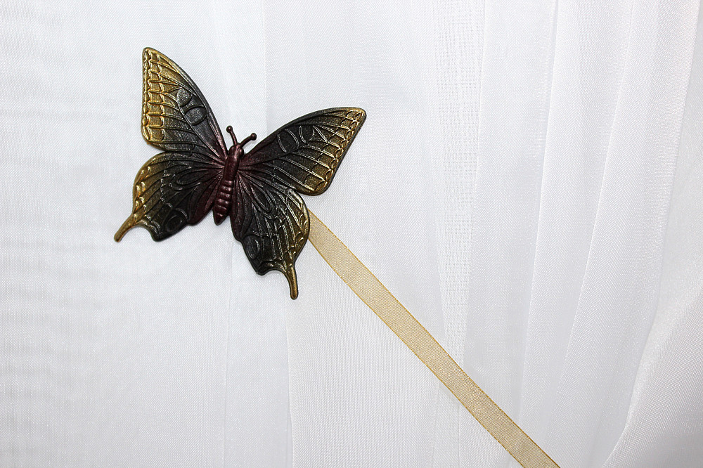 Магніти для штор і гардин (193м) Метелик набір 2 шт Венге з золотом (81-104) Київ - фото 4