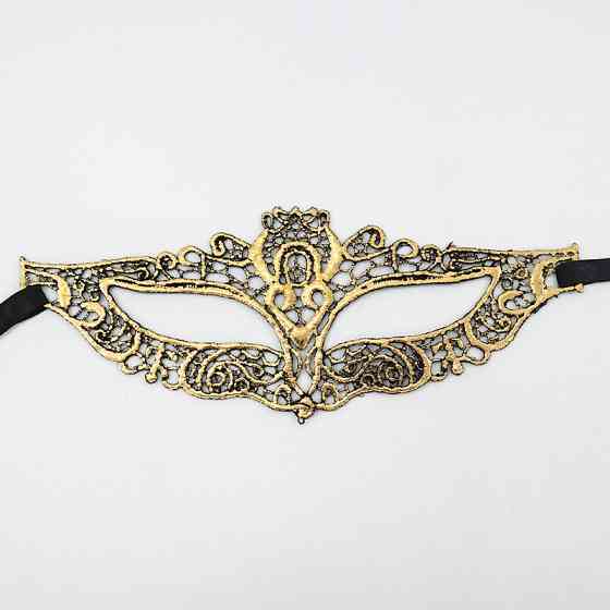 Венеціанська маска ажурна one size золотистий Київ