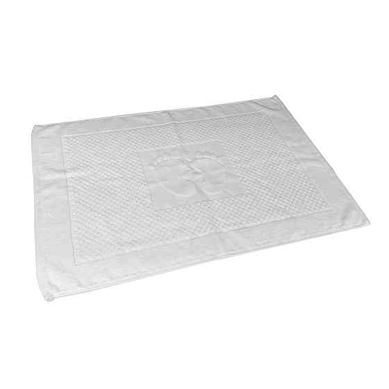 Махровий рушник жакардовий для ніг GM Textile 50х70см 600г/м2 (Білий) Суми