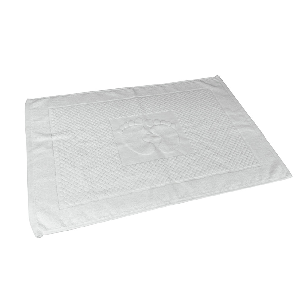 Махровий рушник жакардовий для ніг GM Textile 50х70см 600г/м2 (Білий) Суми - фото 1