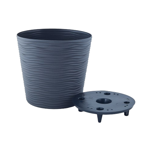 Вазон Ф'южн зі вставкою 36*34см низький граніт Алеана Житомир - фото 1