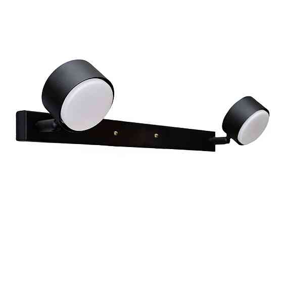 Настінний світильник MSK Electric Copter підсвічування дзеркал на два плафони GX53 NL 80400-2 BK чорний Одеса