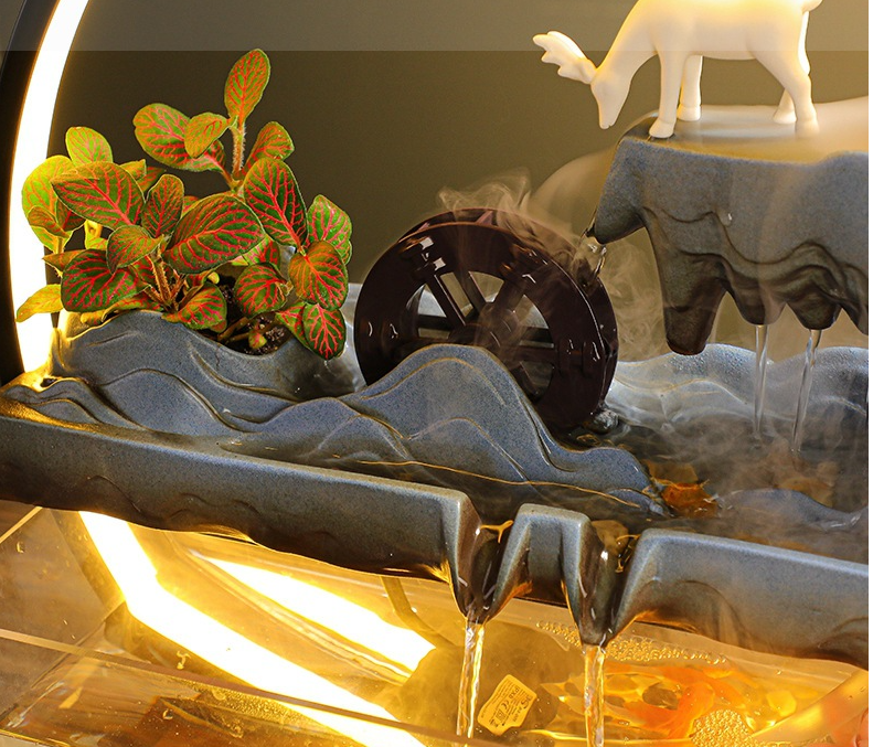 Підставка для пахощів 50х47 см, декоратний водоспад, АКВАРІУМ, світильник, підставка для пахощів 5В1! Кременчук - фото 9