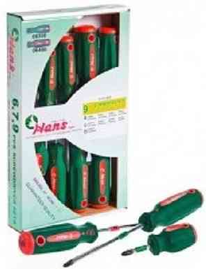 Набір викруток 9 предм. шліц та хрест (картон. упак) HANS (06400-9MG) Вінниця
