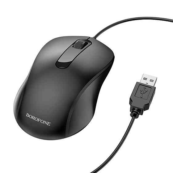 Мышь проводная BOROFONE BG4 Business wired mouse, цвет черный BG4B Одесса